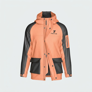 Chaqueta Cortavientos Unisex Ligera, Transpirable, Ecológica, de Lona Impermeable, con Capucha y Cuello Alto, Cierre de Cremallera, Estilo Urbano - Product Image 2