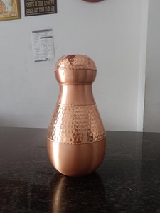 Textured Copper Vintage Luxury <b>Large</b> Capacity Leak Proof <b>Water</b> <b>Bottle</b> for Home Use - Product Image 2