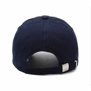 Gorra de Béisbol Unisex Azul Marino de 6 Paneles con Logotipo Bordado, Gorra Casual de Algodón Lavado con Efecto Desgastado, Ajuste Ajustable - Product Image 4