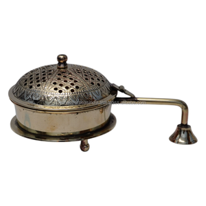 Quemador de incienso vintage de latón con asa, ecológico, para carbón y bakhoor, para decoración del hogar, templos y oficinas. - Product Image 2