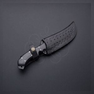 Couteau à Découper Personnalisé Fait Main en Acier Noir à Haute Teneur en Carbone avec Manche en Micarta Noir et Étui en Cuir – Couteaux Très Demandés - Product Image 3