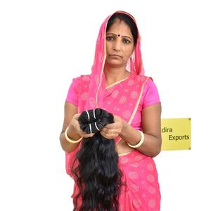 Vente en gros 100% Naturel Remy Cheveux Cuticules Alignés Vierge Armure Noir Profond Ondulé Bundles Indian Temple Extensions de Cheveux Humains - Product Image 3