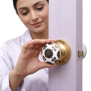 Modern Style <b>Ceramic</b> Door <b>Knob</b> Cabinet Handle Eco-Friendly Multi-Function Durable Adjustable Easy Installation Home Furniture - Product Image 1
