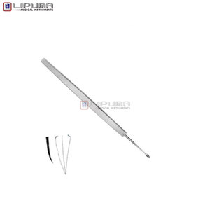 Instruments médicaux à aiguille pour l'extraction des débris superficiels de la cornée, double extrémité, double usage, spatule ophtalmique réversible pour corps étranger - Product Image 5