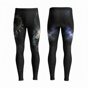 Unique Design Full Length Skinny Fitted High Waist Stretchy Compression Leggings For Men's Yoga Apparel Fitness Workout Pants - Product Image 3