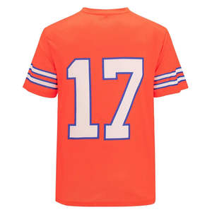 Maillot de football américain OEM 100% polyester, logo imprimé, manches courtes, haute qualité, dernier design, unisexe, antibactérien, séchage rapide - Product Image 2