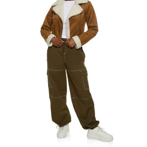 Pantalones Cargo para Mujer, Diseño Personalizado, Cintura Elástica con Cordón, Estilo Urbano, Multibolsillos, Venta al Por Mayor, Nueva Llegada - Product Image 3