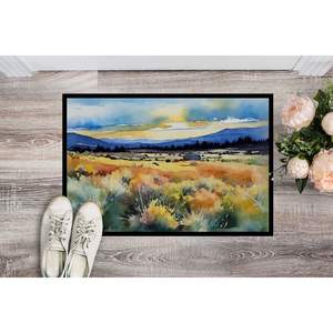 Nevada Sagebrush Watercolor Doormat Non Slip Washable Low Pile 24H X 36W <b>Indoor</b> Outdoor Entryway Rug Front <b>Door</b> <b>Mat</b> - Product Image 2