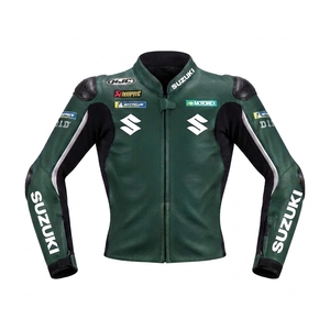 Men’s Zuzuki CE Level 2 Cowhide Leather Moto <b>Racing</b> <b>Jacket</b>/Chaqueta Motorcycle Track Protective Riding Gear - Product Image 1