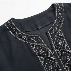 Vestido Musulmán Transpirable a la Moda para Mujer, Nuevo Estilo, Cómodo, Abaya Musulmana en Oferta, Alta Calidad, Color Personalizado - Product Image 4