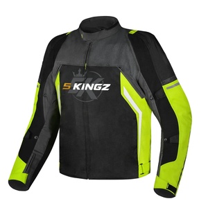 เสื้อแจ็คเก็ตมอเตอร์ไซค์แขนยาวสำหรับผู้ชาย 5KINGZ ระบายอากาศได้ดี สีดำ สีเขียวมะนาว ชุดแข่งรถ ใส่ได้ทุกฤดู เสื้อแจ็คเก็ตขี่มอเตอร์ไซค์ - Product Image 1