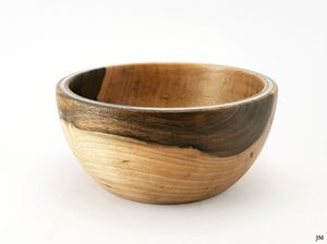 Tazón de madera de calidad hotelera para ensalada, fruta, pan, pasta, aperitivos, cocina, mesa de comedor, plato de madera natural - Product Image 5