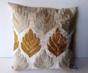 Top Demanded Glass Beaded Cushion Cover Handmade Decorative <b>Pillow</b> Case For Living Room Sofa And Home Furnishing for Sale - Product Image 2