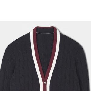 "Unisex Knitted Embroidered <b>Red</b> & Black Oversize <b>Cardigan</b> for Winter Sororities Wear" - Product Image 2