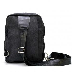 Sac bandoulière en cuir et toile imperméable avec fermeture éclair, sac de poitrine décontracté pour voyage, vente en gros LCSB-0020 - Product Image 4