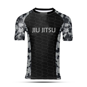 เสื้อรัดกล้ามเนื้อสำหรับยิวยิตสูและ MMA คุณภาพสูงแบบขายส่ง แขนยาวเต็มตัว ผลิตจากผ้าสแปนเด็กซ์/โพลีเอสเตอร์ แห้งเร็ว ระบายอากาศได้ดี สำหรับผู้ชาย - Product Image 3