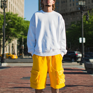 High Quality <b>Men</b> Cotton <b>Fleece</b> <b>Shorts</b> Solid Casual Mid Breathable for Online Sale Custom Logo - Product Image 6