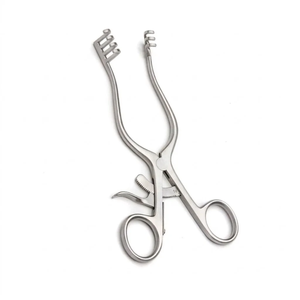 Rétracteur manuel Weitlaner 3x4 à pointes émoussées en acier inoxydable, instrument chirurgical, kit chirurgical réutilisable - Product Image 1