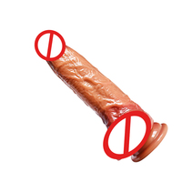 Dildo artificiel souple populaire pour usage anal et vaginal, masturbateur féminin, manuel, double couche, en silicone liquide, étanche, portable, bâton de massage