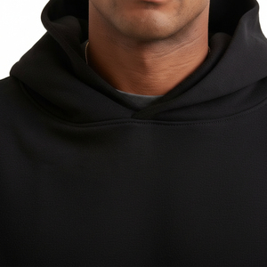 Sweat-shirt à capuche surdimensionné avec logo personnalisé, 100% coton, sweat-shirt à capuche pour homme avec poche, streetwear, vêtements d'hiver - Product Image 3