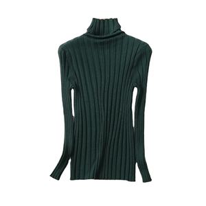 Suéter elegante para mujer, cuello alto, costillas, sólido, ajustado, Jersey, Otoño Invierno 2025, Tops de punto, manga larga - Product Image 4