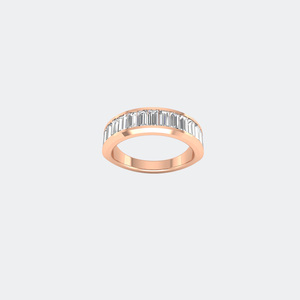 แหวนแบบครึ่งวงกลมฝังเพชรทรงบาแกตต์ 1.50 กะรัต - Product Image 6