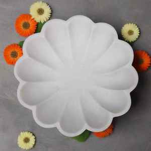 Premium Modern Natural <b>White</b> Urli <b>Marble</b> <b>Round</b> Multi-Functional Serving Bowl for Kitchen <b>Dining</b> <b>Table</b> Ramadan Diwali Occasions - Product Image 4