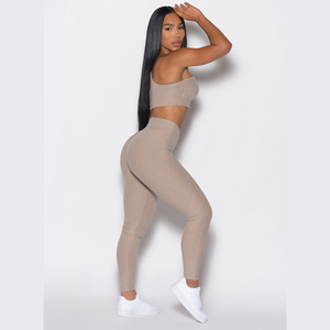 Nouveaux Leggings Respirants et Durables à Taille Haute Élastique Personnalisée avec Effet Scrunch Butt, Tenue de Sport pour Femme, Ensemble de Gym et Entraînement - Product Image 2