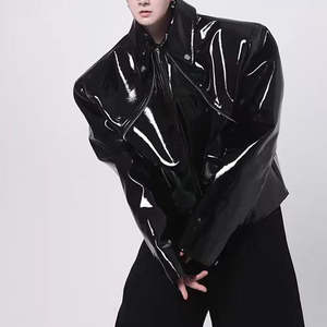 Veste en cuir PU à capuche pour homme NESTA SPORTS, style hip-hop, imperméable, streetwear, vêtements d'extérieur urbains de haute qualité - Product Image 3