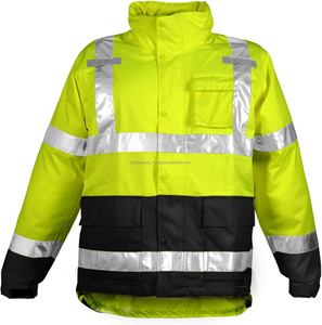 Custom High Hi Vis Visibility Reflective Winter Safety Bomber Jacket Reflective Safety Clothing - Product Image 1
