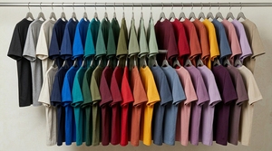T-shirt en coton ample pour femme, de haute qualité, écologique, uni, idéal pour l'impression - Product Image 5