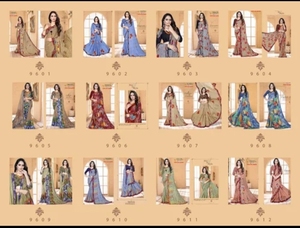 Sari con blusa para mujer que le da un aspecto elegante en la oficina, bodas, fiestas, festivales, la vida diaria y en todas las ocasiones. Muy de moda. - Product Image 5