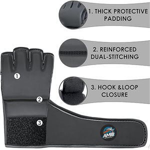 ถุงมือ MMA ออกแบบใหม่ตามสั่ง คุณภาพระดับมืออาชีพ พร้อมโลโก้ของคุณเอง ปรับขนาดได้ ถุงมือฝึกซ้อมมวย MMA แบบกำหนดเอง - Product Image 2