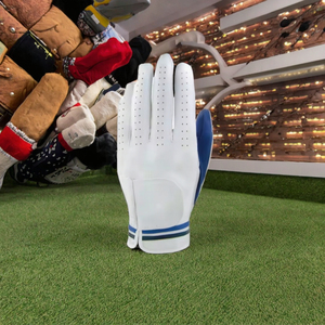 Gant de golf DARIB IMPEX en cuir Cabretta blanc, main droite, respirant, à enfiler, modèle sport unisexe GEF024011, gaufré - Product Image 5