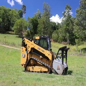 Advanced Caterpillar 275 Compact Loader With Forestry Mulcher Attachment For Efficient <b>Vegetation</b> And <b>Brush</b> Removal - Product Image 1