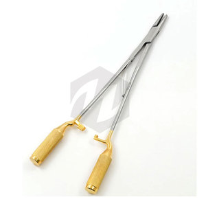 Portaagujas de Cromosoma Baumgartner de 5 pulgadas con inserciones de carburo de tungsteno, instrumentos quirúrgicos médicos, dentales y veterinarios antideslizantes - Product Image 1