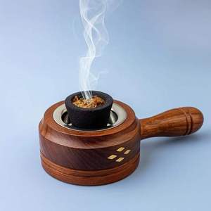 Traditional Handmade Wooden Incense Burning Box With Ventilated Carved Lid For Home Temple Meditation And Fragrance Aromatherapy - Product Image 4