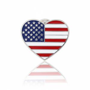 Regalos de recuerdo de países y naciones, insignia de solapa de metal personalizada con forma de corazón, pin con la bandera de Palestina con imán. - Product Image 5