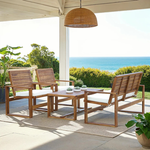 Conjunto de Muebles de Jardín Modernos de Madera de Teca para Hotel, Villa, Patio Trasero - Product Image 1