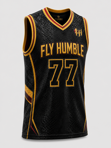 Maillot de basket-ball noir pour homme, débardeur, bretelles réglables, grande taille, 100% polyester, évacuation de l'humidité, coupe athlétique, toutes saisons - Product Image 1