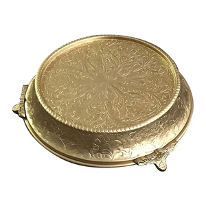 Support à gâteau de mariage Creations, conique, rond, finition dorée, fabriqué en aluminium robuste pour support à gâteau à plusieurs étages - Product Image 3