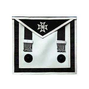 Delantales de la Gran Logia de Malta para Hermanos Maestros, Regalia Masónica con Bordado Plateado, según el Reglamento de Malta, para el Muy Reverendísimo Maestro de la Primera Mano Derecha - Product Image 5