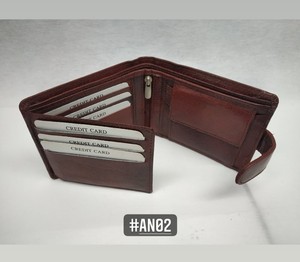 <b>Men</b> Genuine Leather <b>RFID</b> Blocking Card Holder Coin Purses <b>Wallet</b> Custom Logo Available Cheap Low MOQ Wholesale Rate Free Sample - Product Image 3