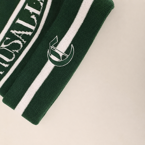 Bonnet ajustable à motif de personnage vert avec pompon, unisexe, pour adulte, chapeau d'hiver décontracté en tricot, 100 % acrylique - Product Image 2