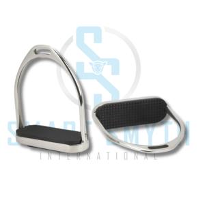 Étriers d'équitation en acier inoxydable de qualité supérieure avec revêtement en caoutchouc noir, pour selle anglaise, fabrication OEM ODM - Product Image 3