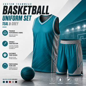 Custom Basketball Uniform Set Personalized Team Name Number Logo Sublimation Jersey <b>Shorts</b> - Product Image 1
