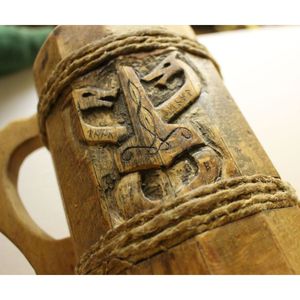 Taza de Madera Natural para Bebidas, para los Amantes de las Bebidas - Product Image 1