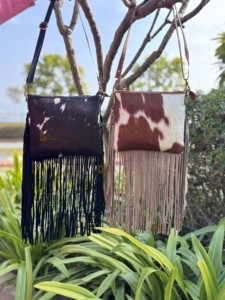 Bolso de Hombro de Piel de Vacuno con Flecos, Última Novedad, Bolsos Estilo Gitano Vintage con Pelo de Piel para Mujer - Product Image 5