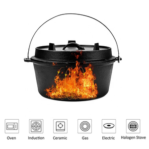 Premium Kitchen Dutch Oven Featuring Cast Iron Core Durable Enameled Surface Tight Fitting Lid Comfortable - Product Image 5