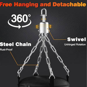 Sac de frappe autonome pour boxe et Muay Thai en cuir véritable avec doublure en polyester, design pliable pour l'entraînement - Product Image 2